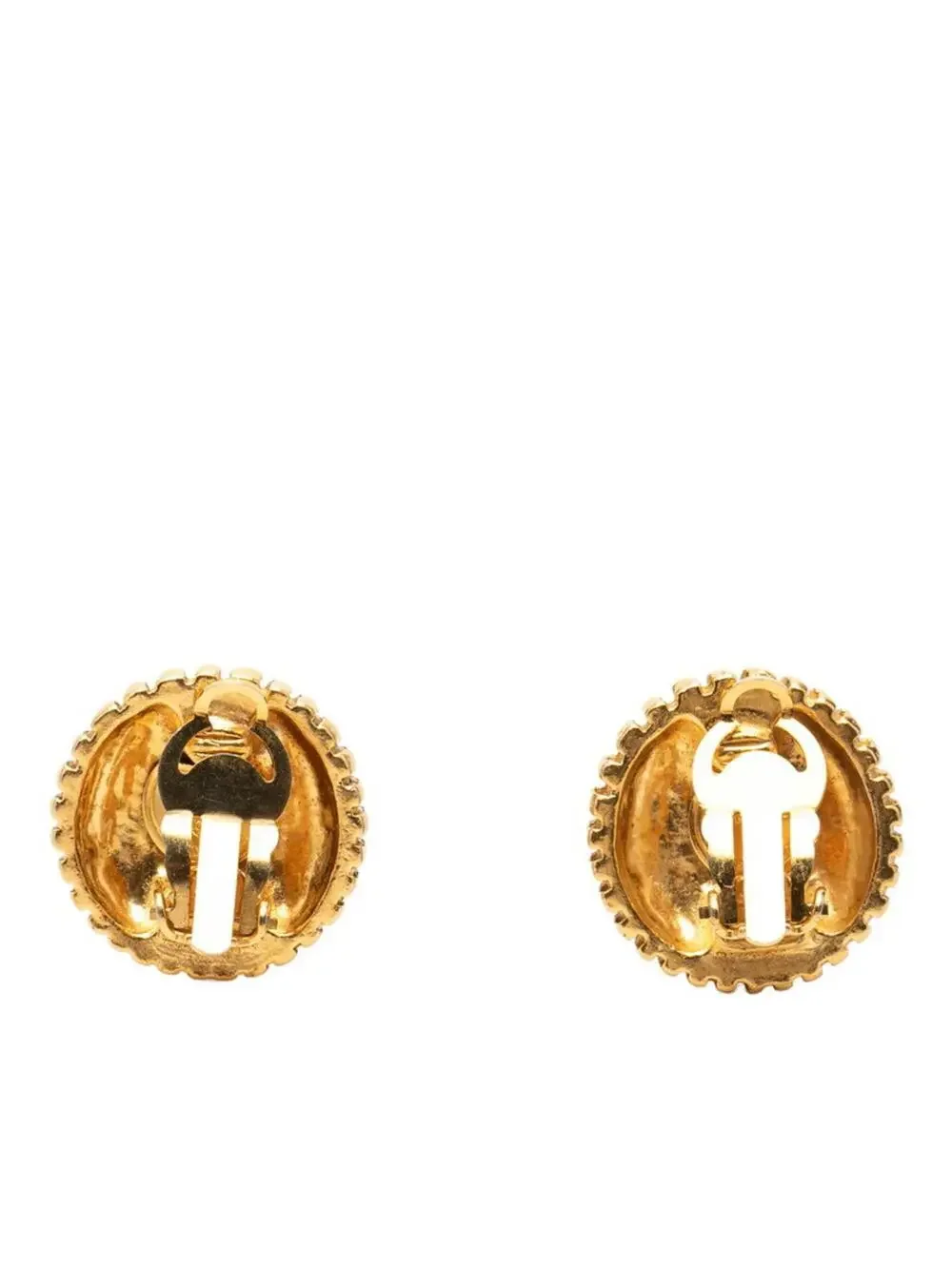 Chanel Cc Logo Round Clip-On Earrings #276053C65B